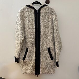 rag & bone Black and Cream Teddy Jacket